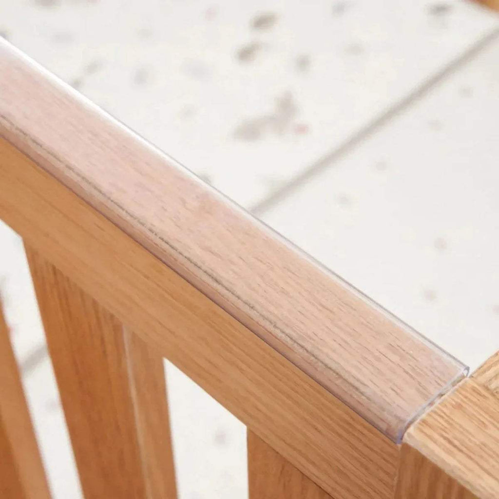 Light oak cot bed top rail with smooth wood grain