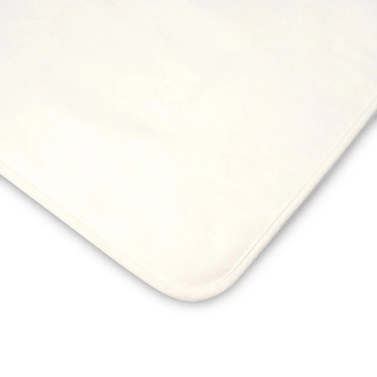 Cot bed waterproof cotton mattress protector with fitted corner, light beige