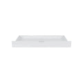 White underbed drawer with shallow tray and raised front lip