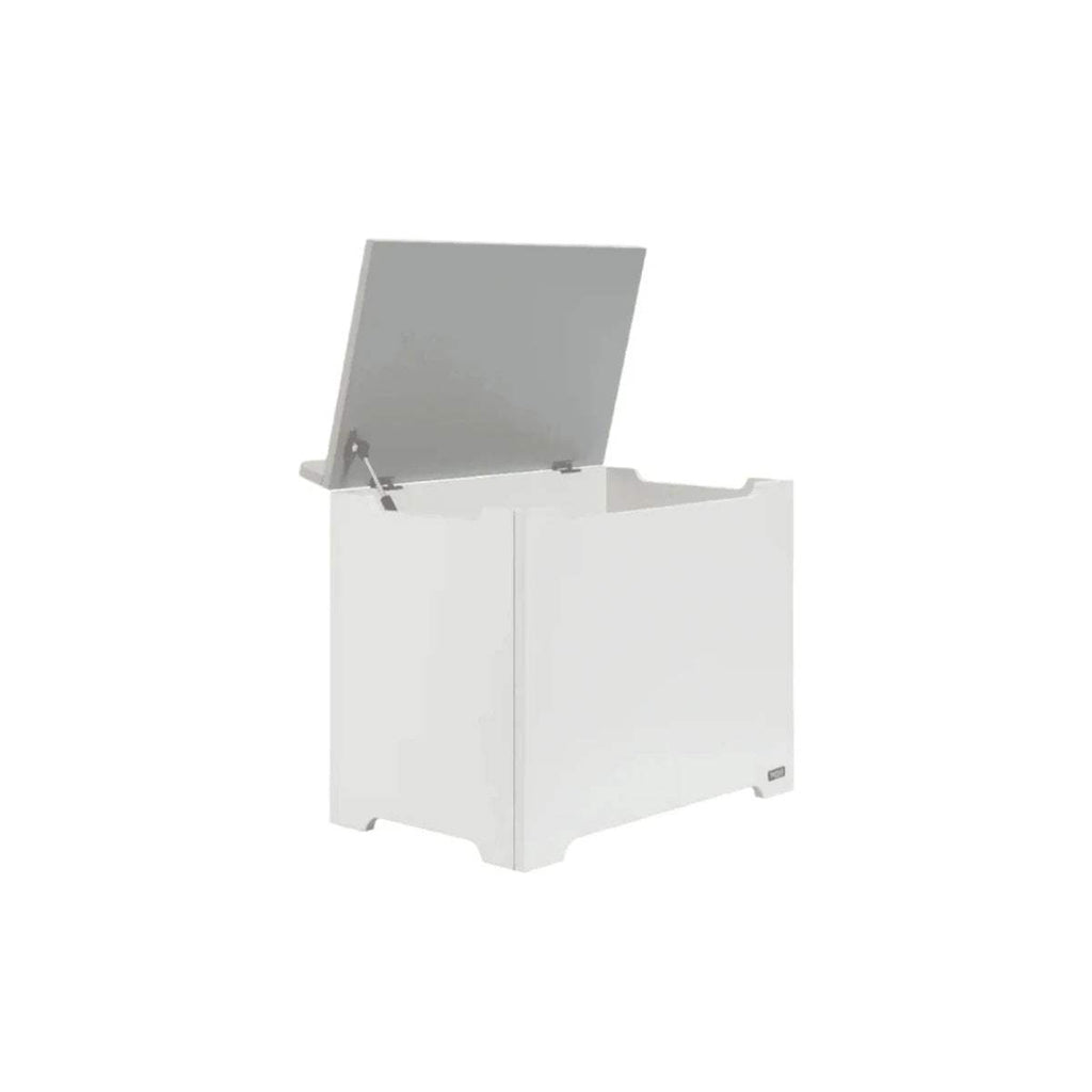 Tutti Bambini Rio toy box with lid open, showing white interior