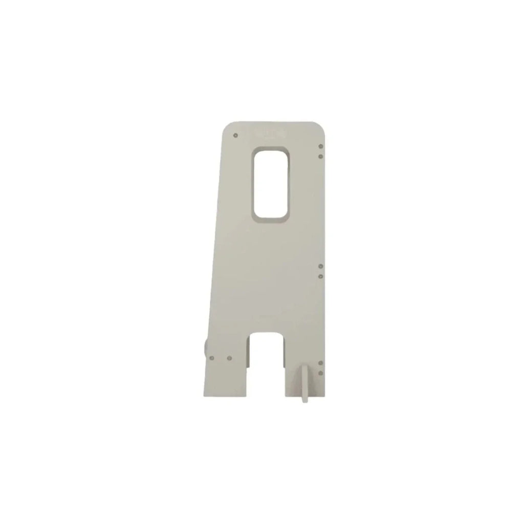 Light beige learning tower base panel with central cutout window and side foot platform