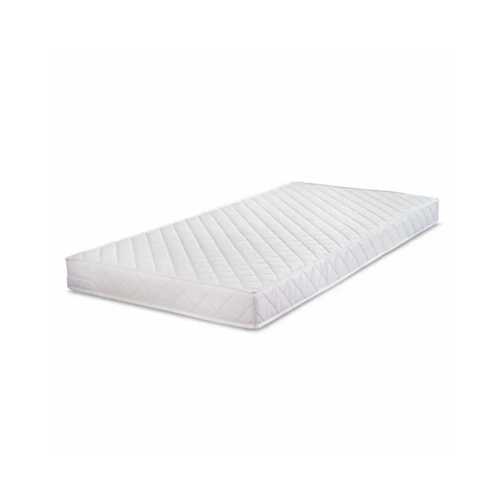 Pocket sprung cot bed mattress, white quilted, 70x140cm
