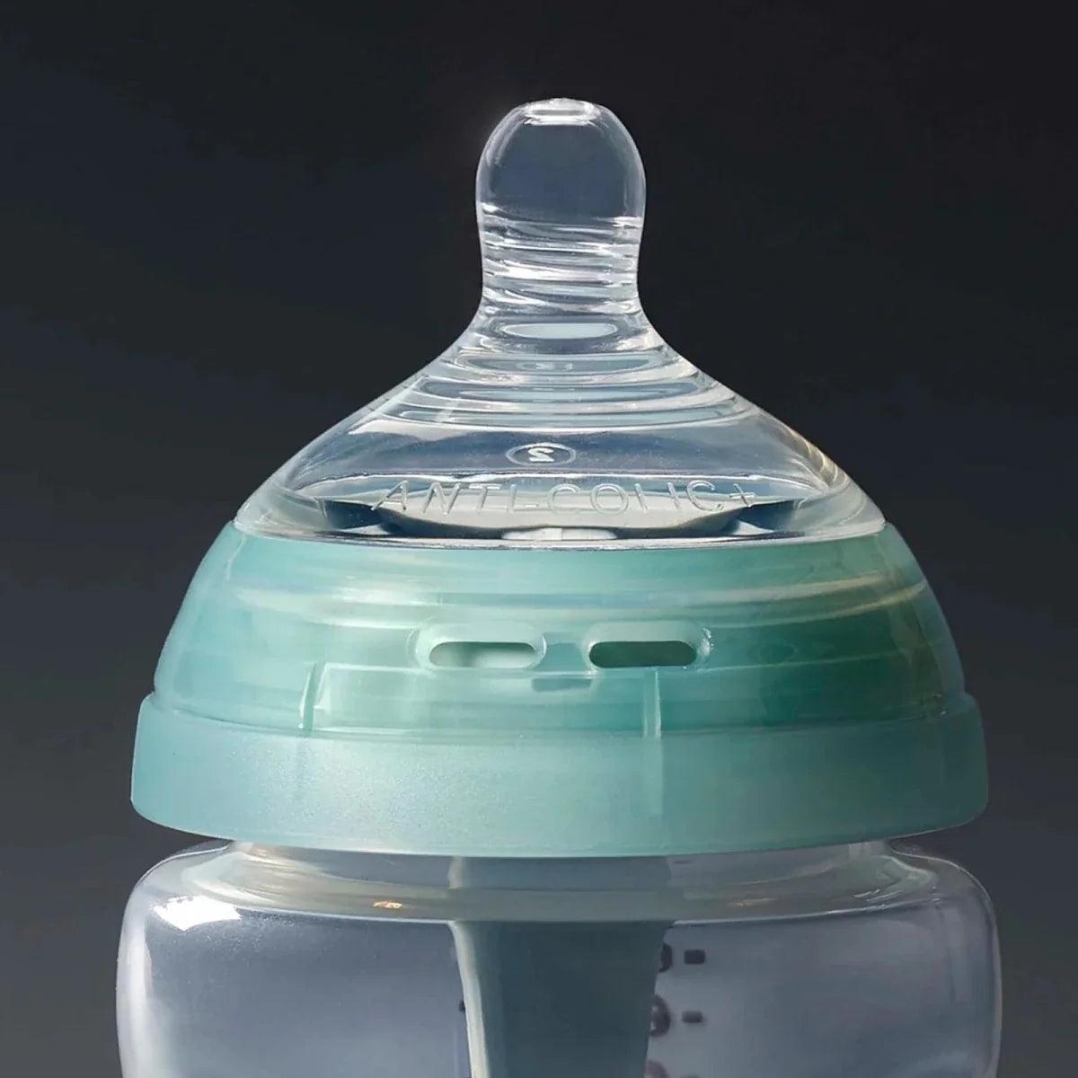 Anti-colic bottle teat with fast flow opening, 6m+ silicone