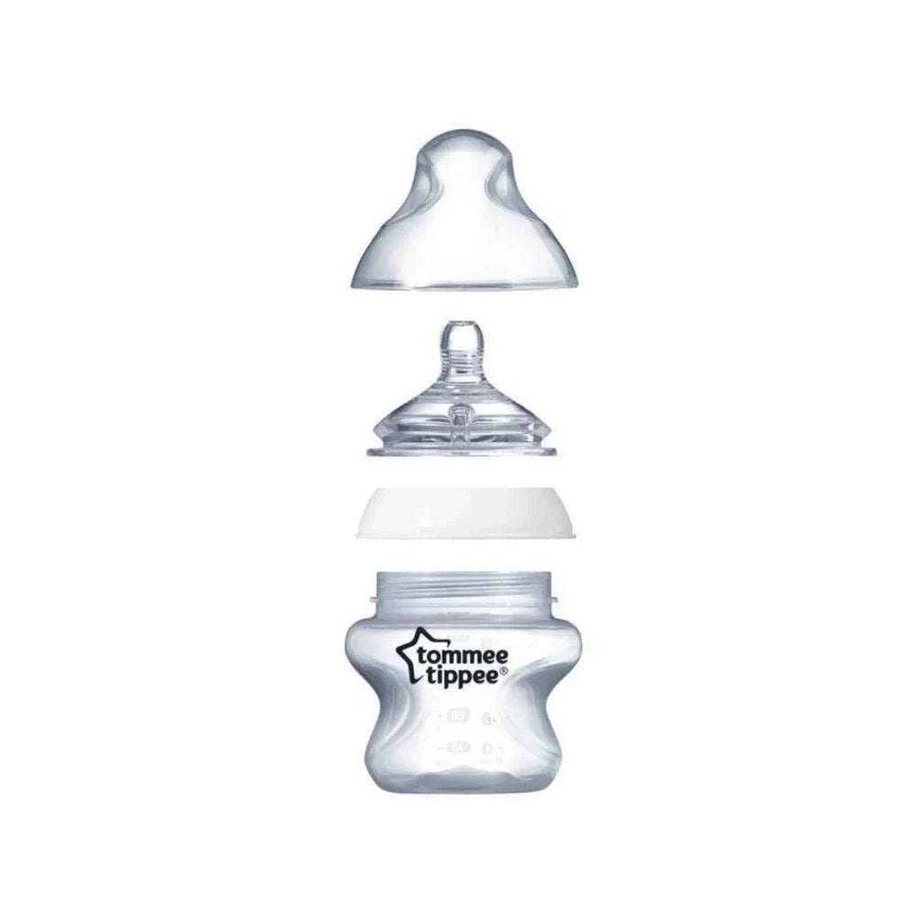 Tommee Tippee baby bottle with soft teat and base, 150 ml; extra-slow flow