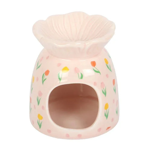 Tulip Print Oil Burner and Wax Warmer - Bobobiy