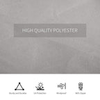 Light grey polyester gazebo wall fabric with zipper and durable construction features