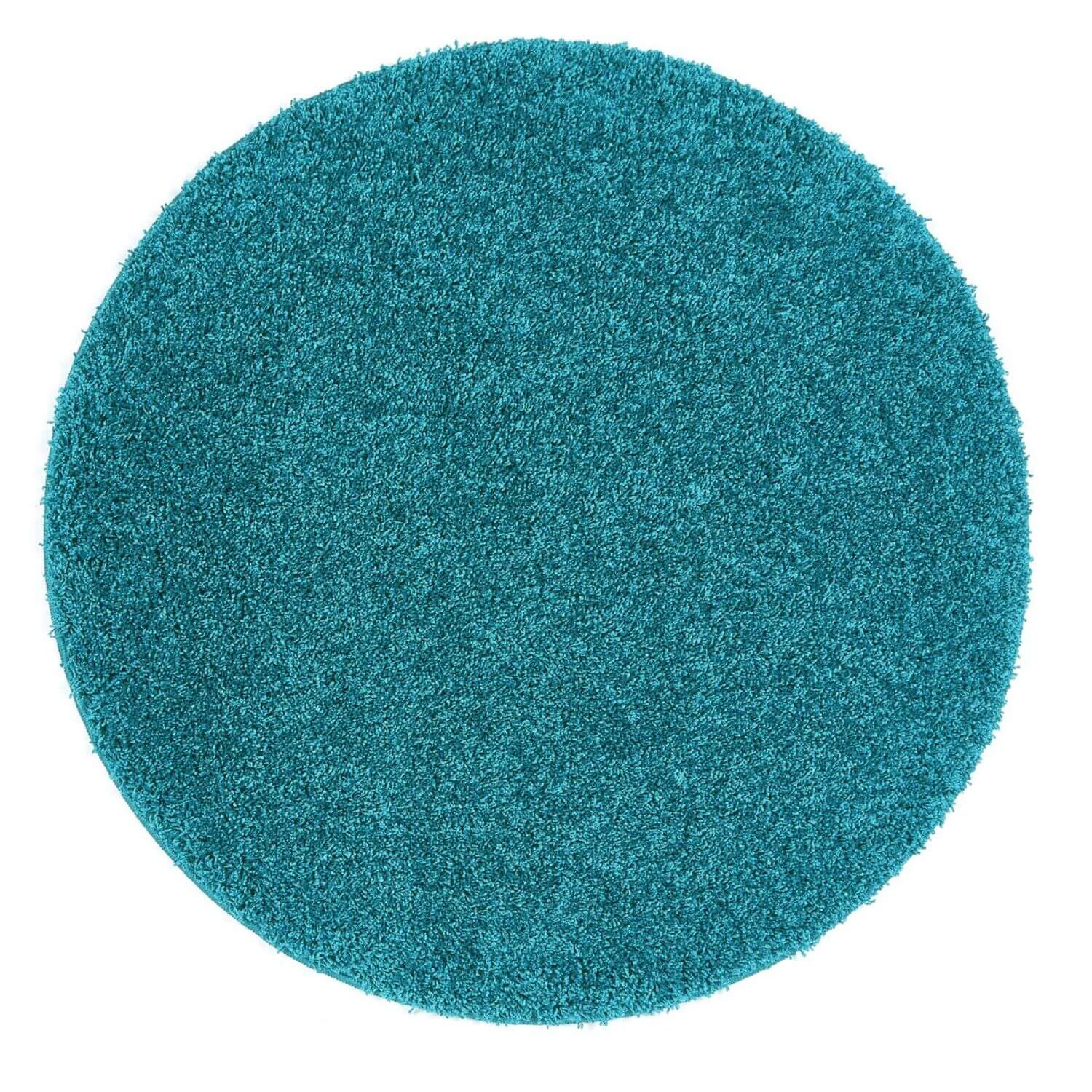 Washable Teal Shaggy Rug