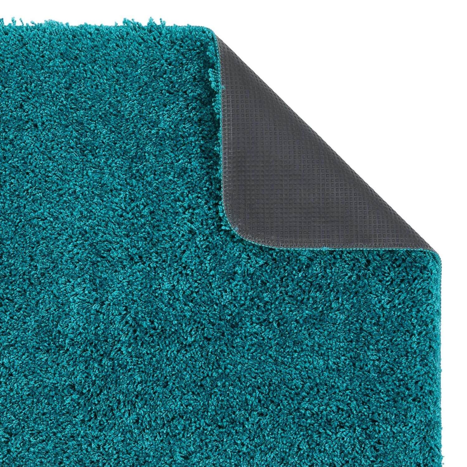Washable Teal Shaggy Rug