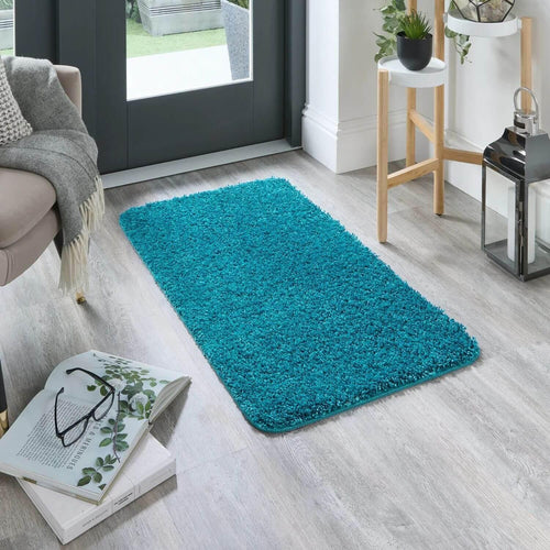 Teal_Shaggy_Rug_9 - Bobobiy