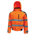 U-Power Best Hi-Vis Waterproof Breathable Work Bomber Jacket Hood - Bobobiy