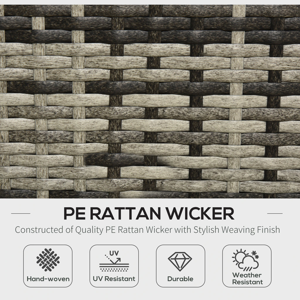 Grey and dark woven rattan wicker texture close-up