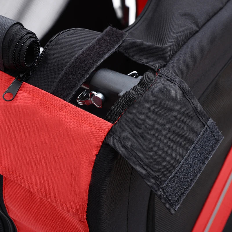 Bicycle Pet Trailer in Steel Frame-Red/Black
