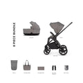Venicci Claro stroller set in Fog color with carrycot, seat unit, and accessories