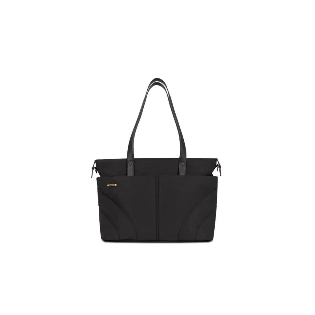 Black changing bag tote with dual handles