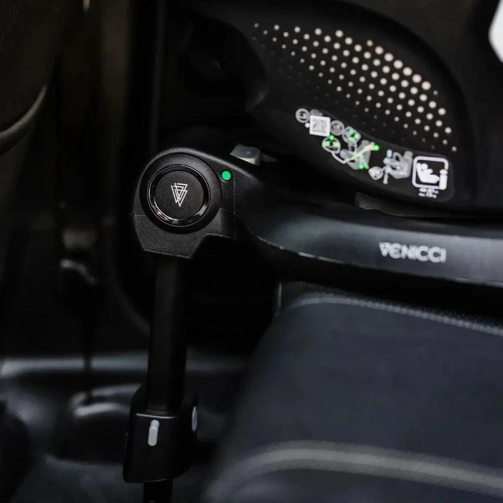 Venicci ISOFIX base control dial and indicator lights, black