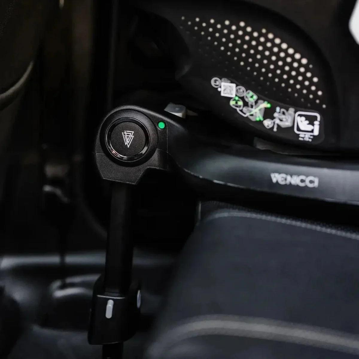 Venicci ISOFIX base control dial and indicator lights, black