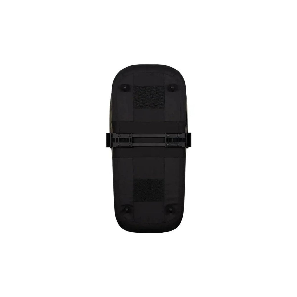 Black stroller rain cover, quilted style, with front openings