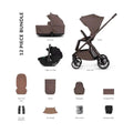 3-in-1 stroller comfort bundle with carrycot, seat, car seat and accessories (black)