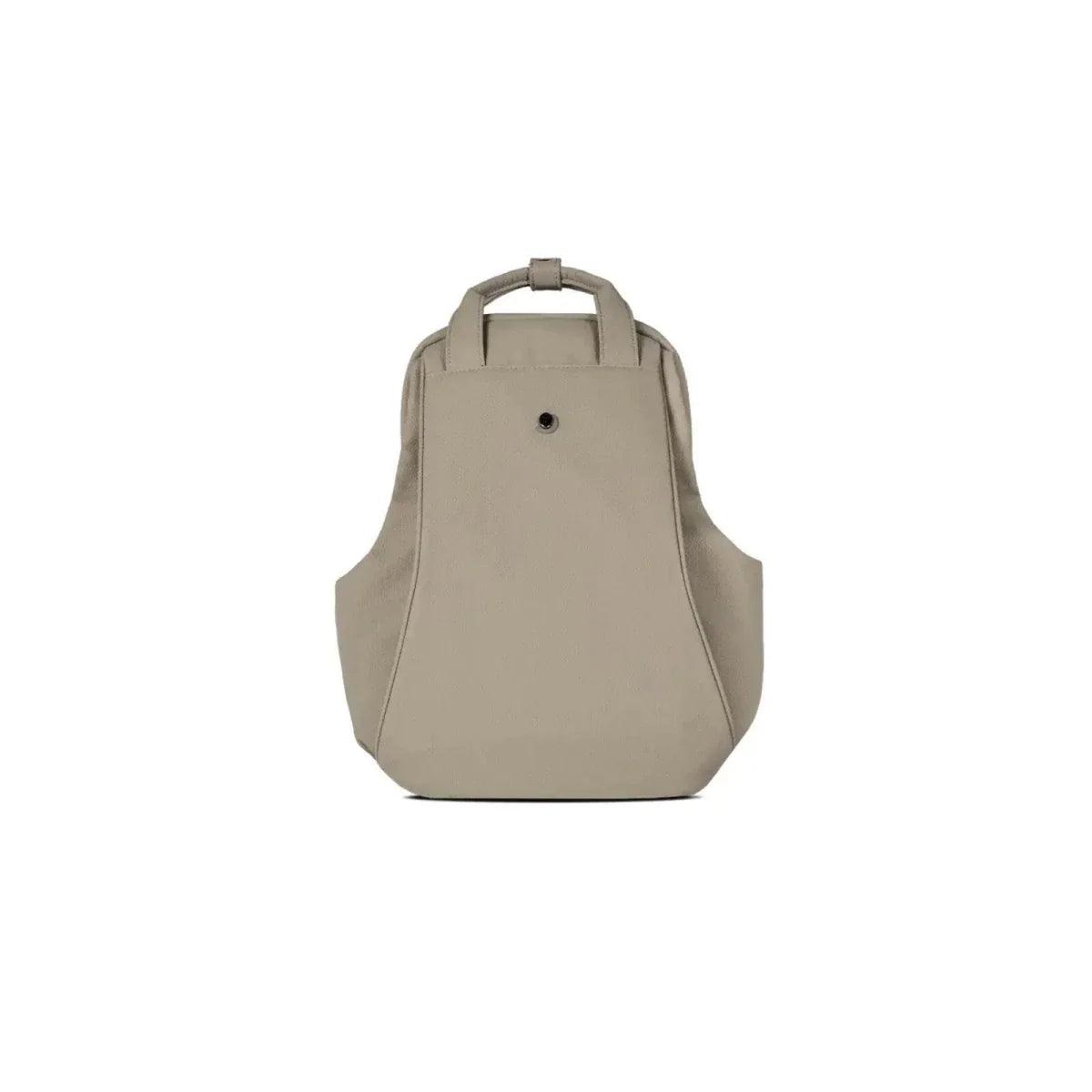 Latte stroller backpack with top handle and compact front pocket panel