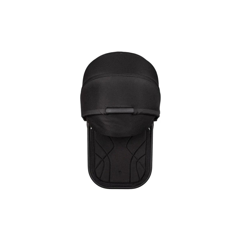 Black stroller net cover with elastic edge and molded panel
