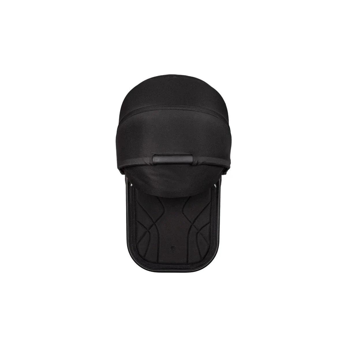 Black stroller net cover with elastic edge and molded panel