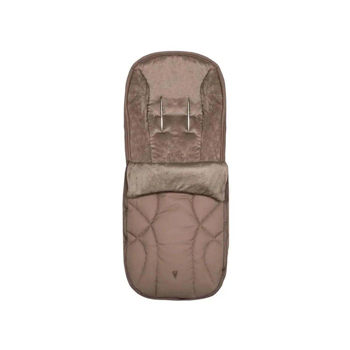 Sand quilted stroller insert with straps, front view