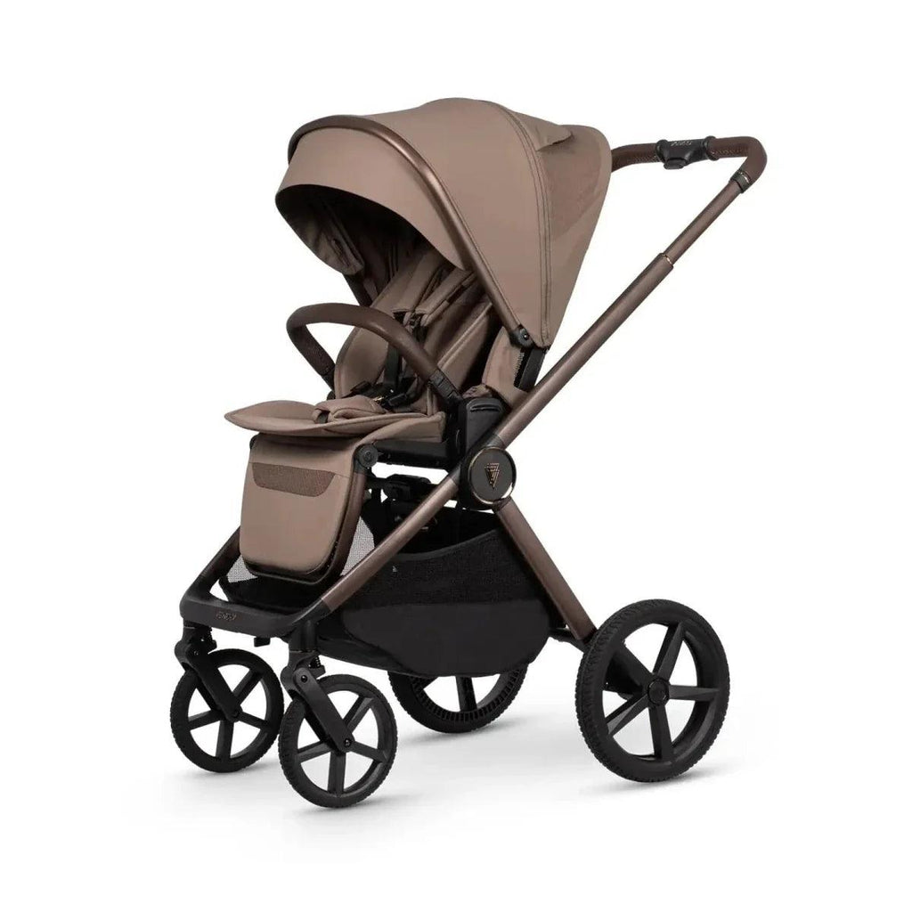 3-in-1 stroller pushchair with sand canopy and black chassis