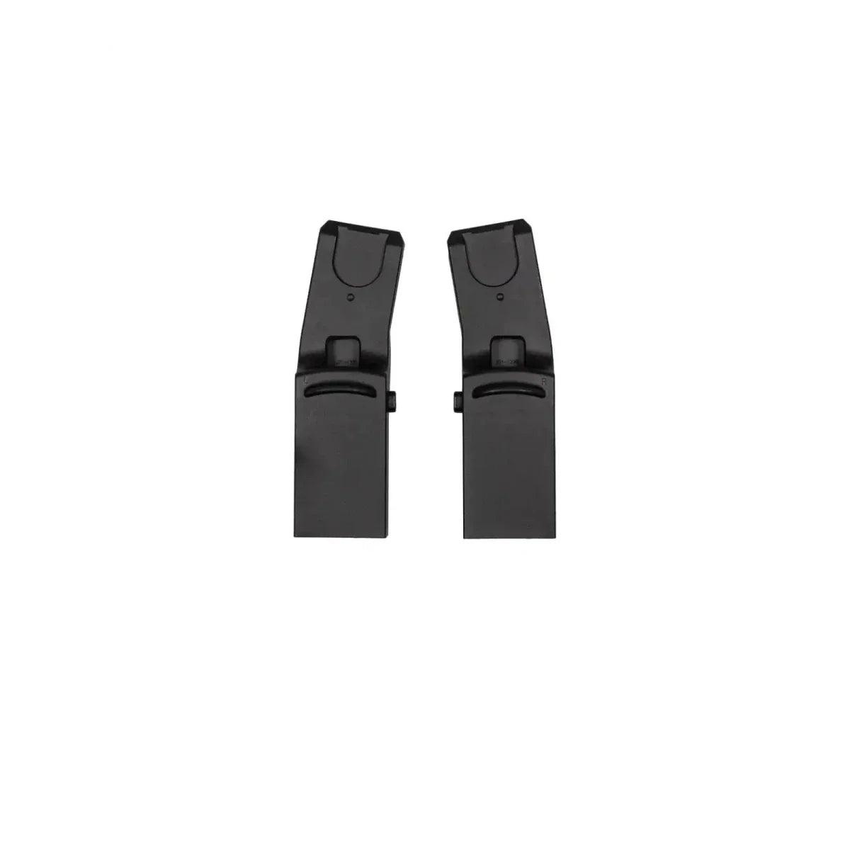Black pram bracket set with latch clips
