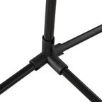 Black frame joint sleeve detail for assembling a height-adjustable badminton net