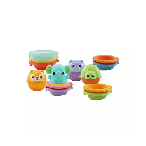 VTech bathtime boat set with animal stack cups and colorful floating boats