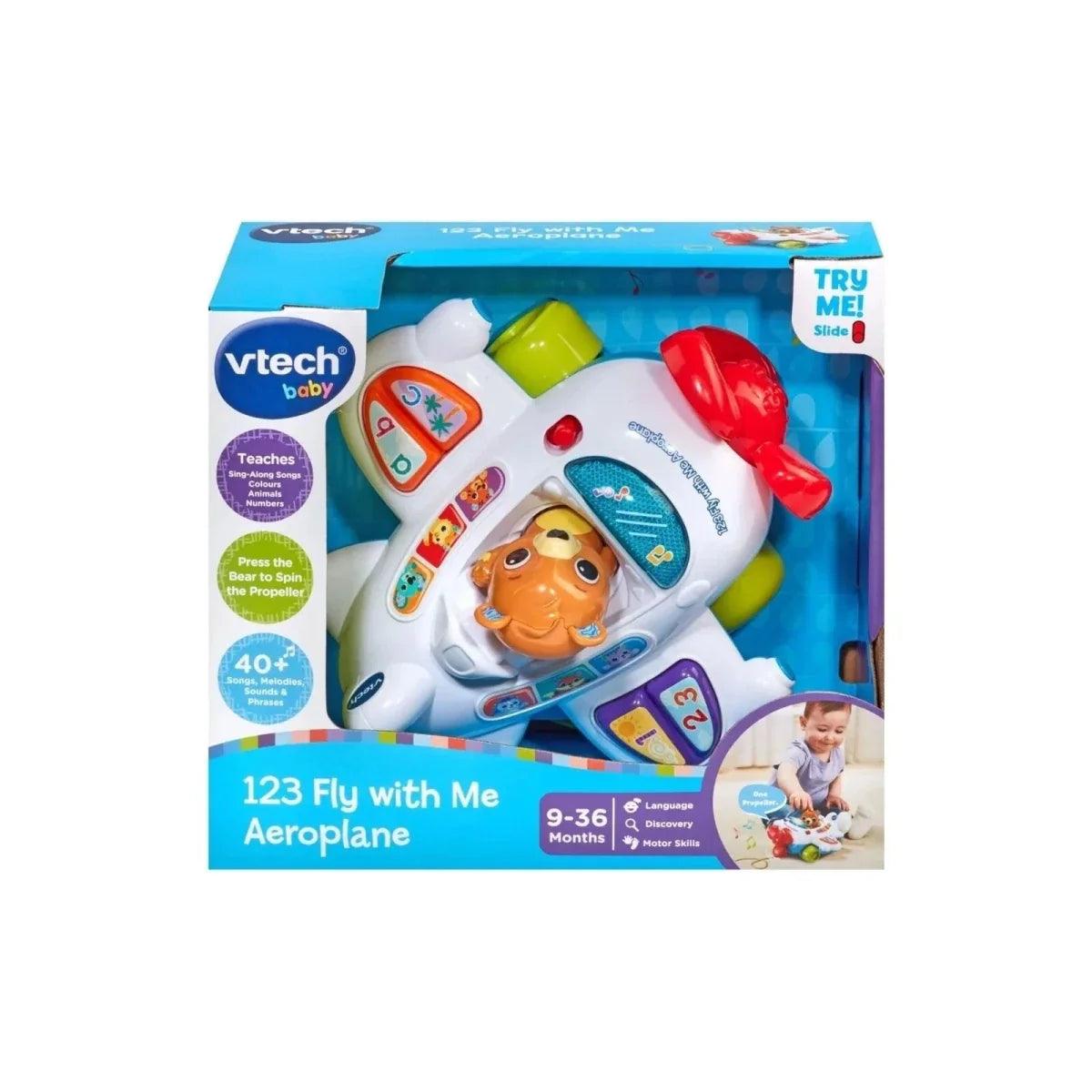 VTech 123 Fly with Me Aeroplane boxed pull-along toy plane