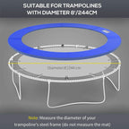 Blue 8ft/244cm trampoline pad surround, round with center cutout