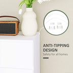 White 4-drawer dresser cabinet with wide drawer fronts
