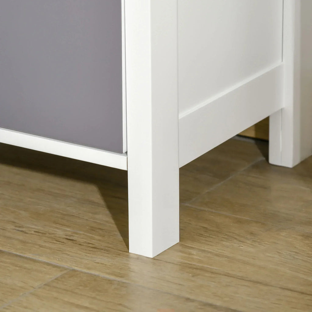 Slim Storage Cabinet Organiser, Chest of Drawers, 5-Drawer Dresser with Metal Handle for Living Room, Bedroom, Blue - Bobobiy