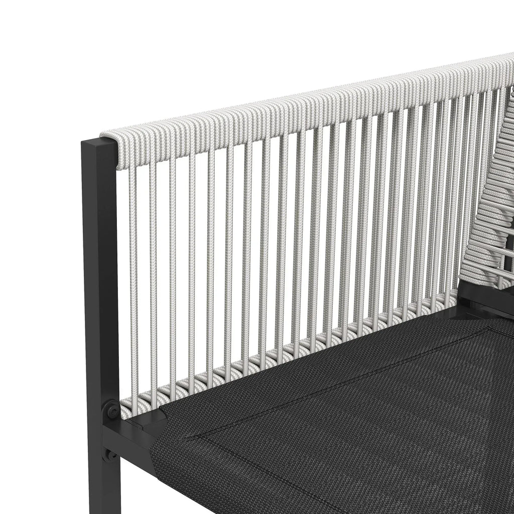 Five-Piece Metal Dining Set, with Folding Back Chairs, Light Grey - Bobobiy