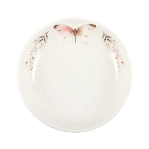 White Butterfly Trinket Dish - Bobobiy