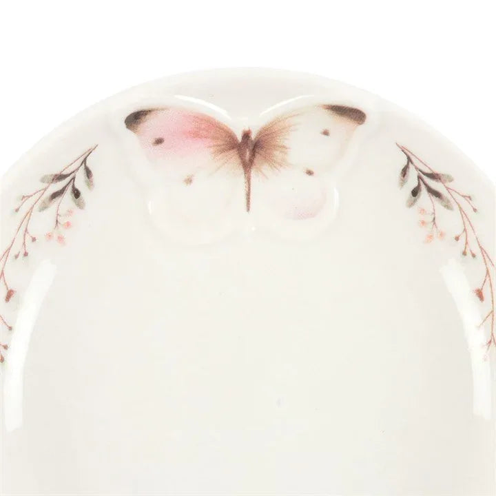 White Butterfly Trinket Dish - Bobobiy