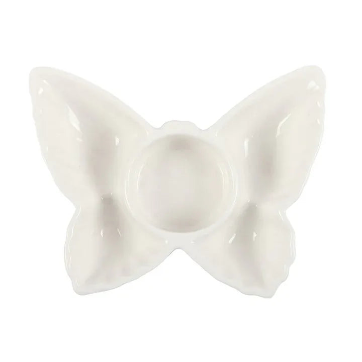 White Butterfly Tealight Candle Holder - Bobobiy