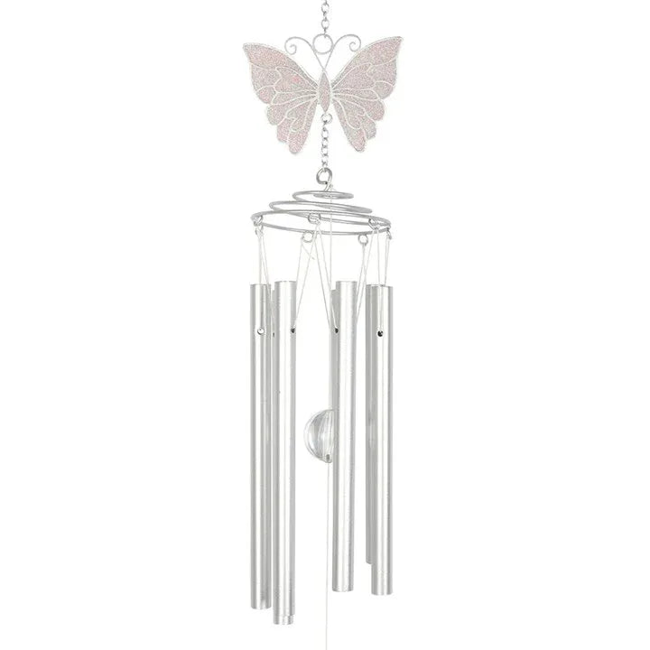 White Butterfly Windchime