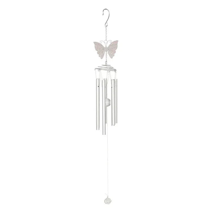 White Butterfly Windchime