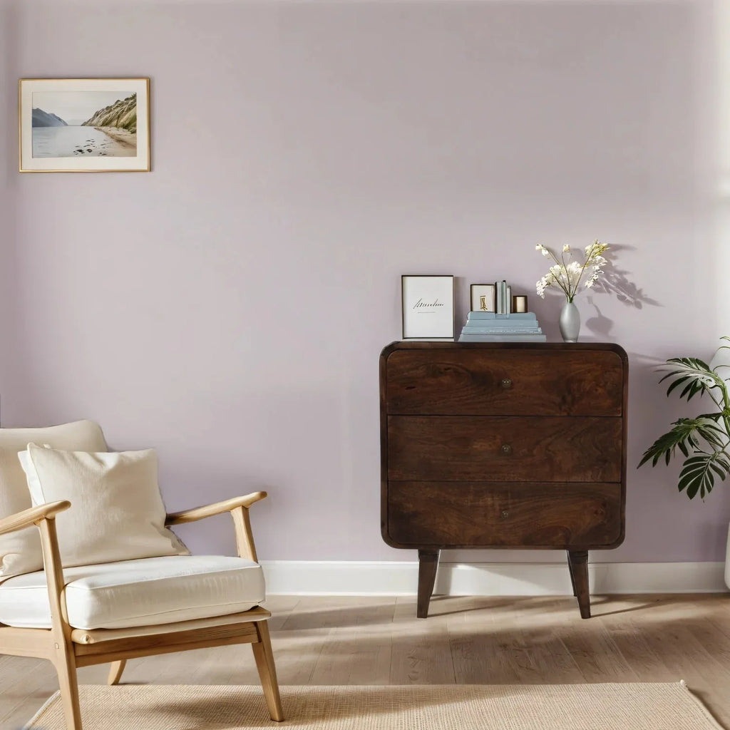 Franklin Dark Mango Wood Chest Of 3 Drawers - Bobobiy