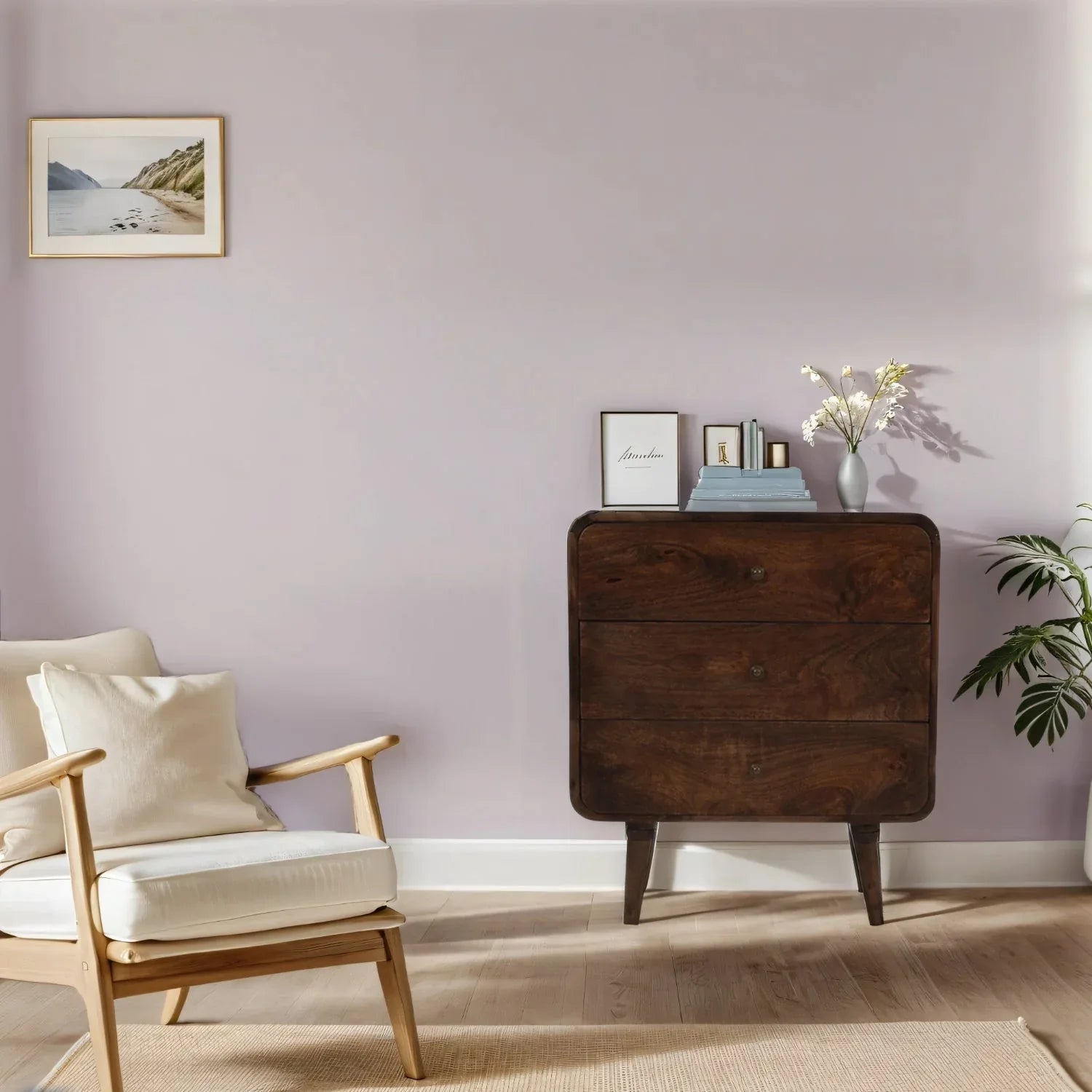 Franklin Dark Mango Wood Chest Of 3 Drawers - Bobobiy