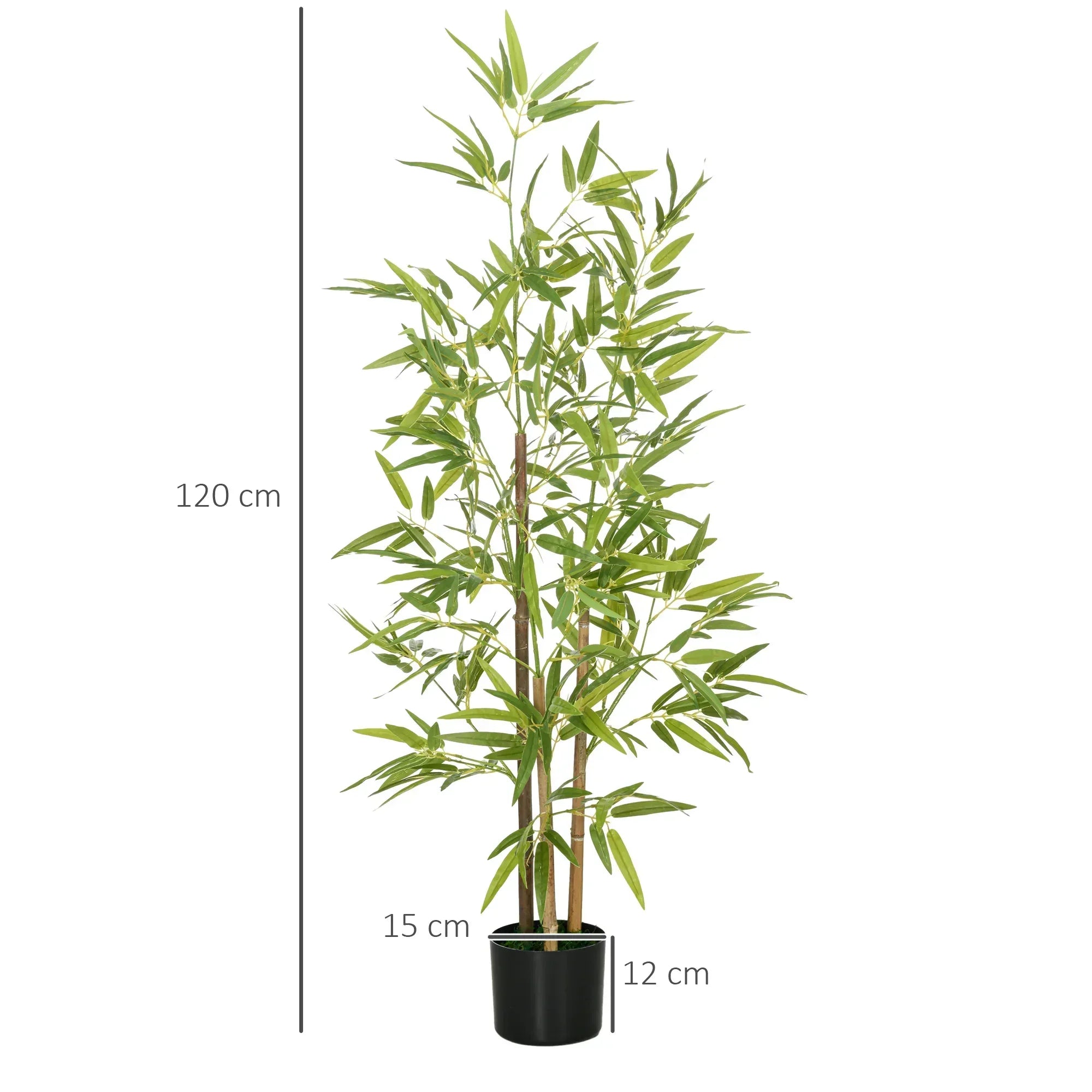 Artificial Plant Bamboo Artificial Tree Height 120 cm with Pot for Home Indoor Decor - Bobobiy
