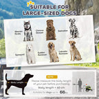 Green dog trailer with mesh windows and black base, designed for large breeds