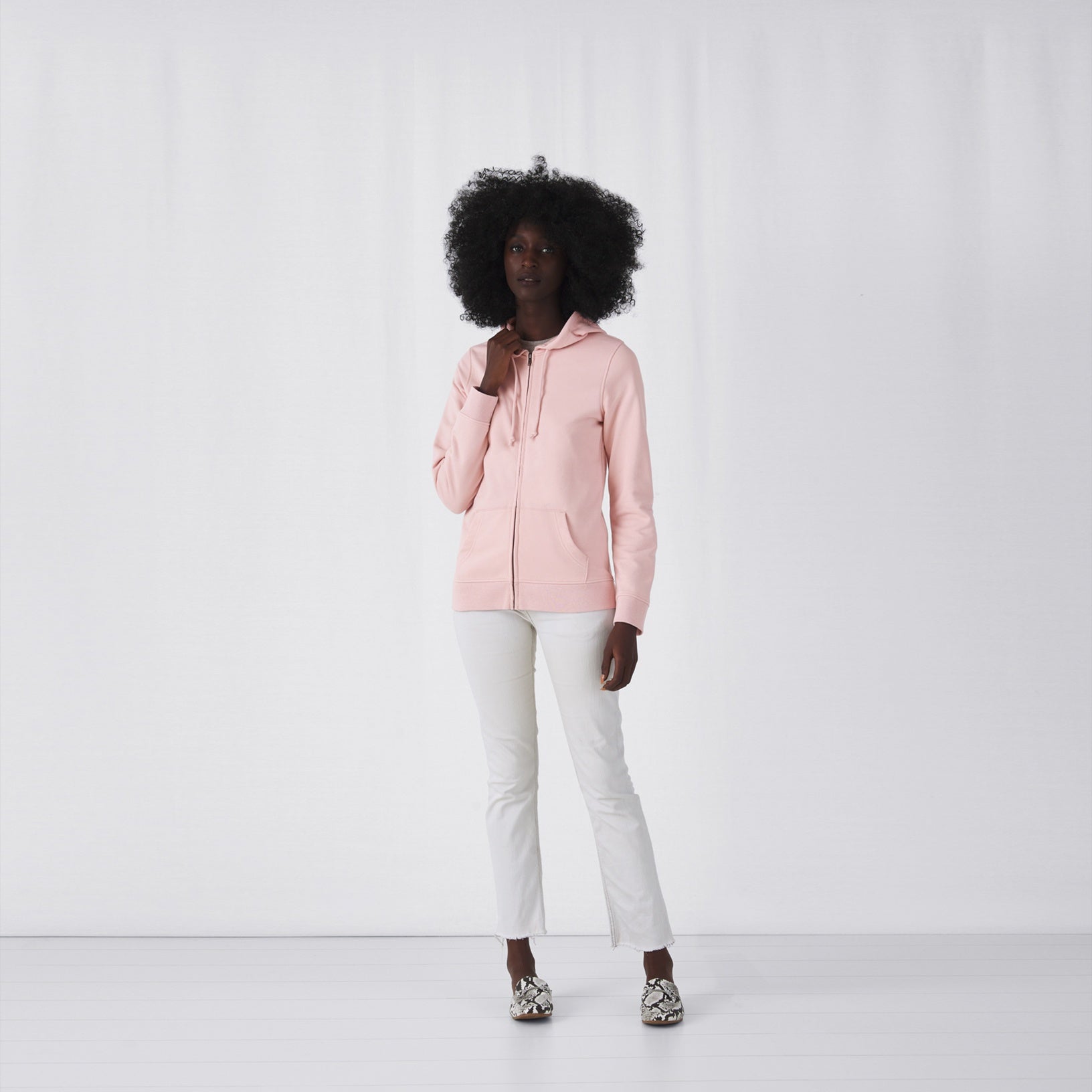 Organic Essential Zipped Hoodie: Womens