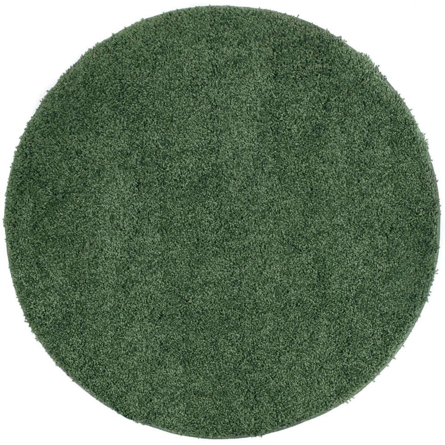 Washable Forest Green Shaggy Rug