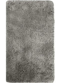 Grey shaggy rug with soft pile, rectangular design.