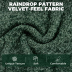 Dark green raindrop-texture velvet fabric sample for wingback accent chair