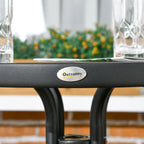 Outsunny 3 Piece Rattan Bistro Set Black