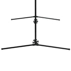 Height-adjustable net stand with black crossbar frame and center support